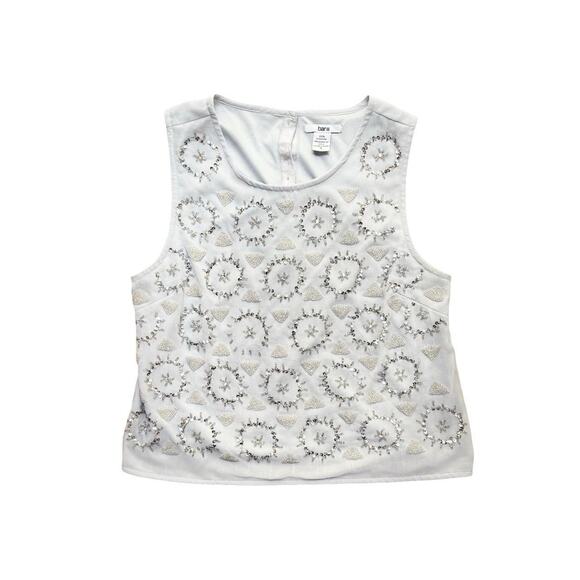 Y2K VTG. ALL OVER BEADED‎ PASTEL BLUE TOP SMALL. - Picture 3 of 7